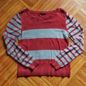 EUC Timing Gray + Red Striped Sweater